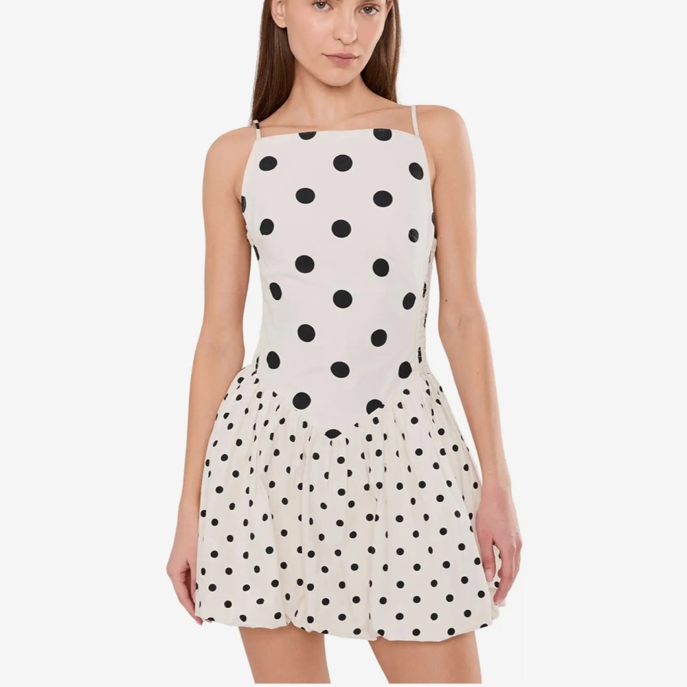 Free People misty mini polka dot dress